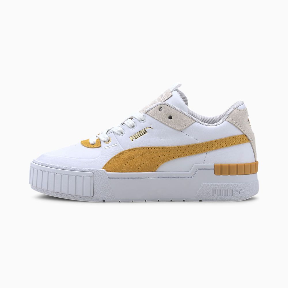 Puma Cali Sport Heritage Női Sportcipő - Fehér/Arany ( Hungary - JEPYQ0168 )